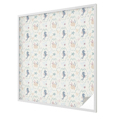 Ochranná fólia na sklo vitráž Morské koníky