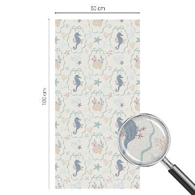 Ochranná fólia na sklo vitráž Morské koníky