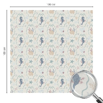 Ochranná fólia na sklo vitráž Morské koníky