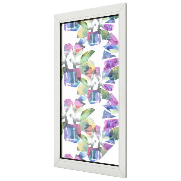 Matná fólia na okno vitráž Farebná abstrakcia