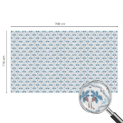 Fólia na sklo na ochranu súkromia Modré palmy