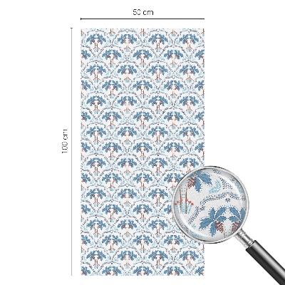 Fólia na sklo na ochranu súkromia Modré palmy