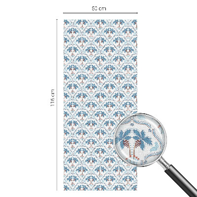 Fólia na sklo na ochranu súkromia Modré palmy