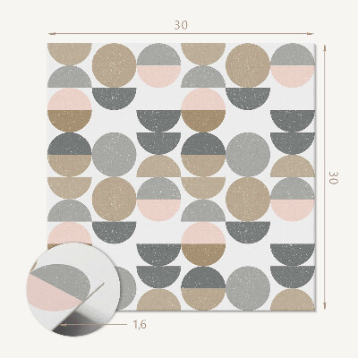 Vinylové obklady Abstraktná geometria kruhov a polkruhov
