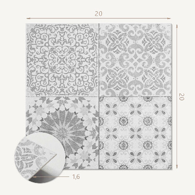 Vinylové obklady Kvetinovo-geometrická kompozícia