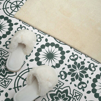 Samolepiace pvc obklady Geometrické s kvetinovým akcentom