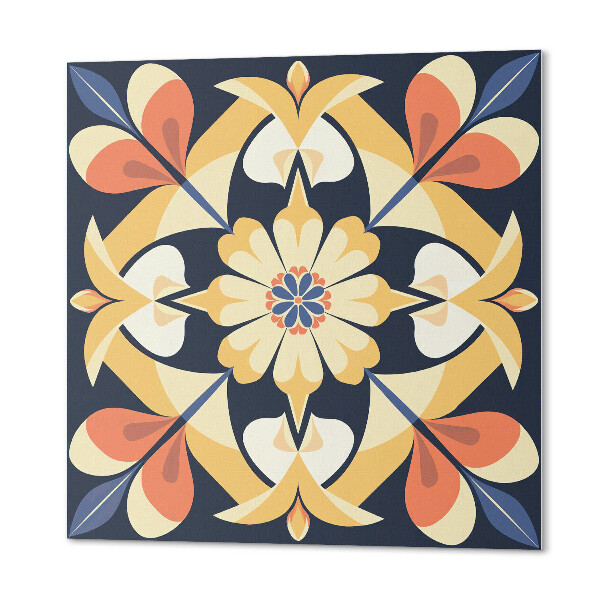 Samolepiace pvc obklady Mandala s kvetinovými akcentmi