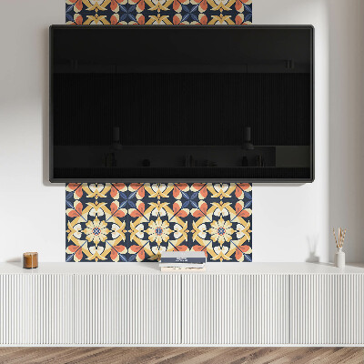 Samolepiace pvc obklady Mandala s kvetinovými akcentmi