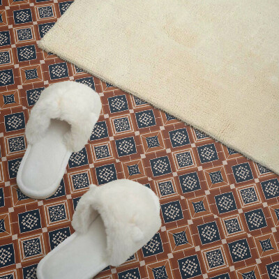 Samolepiace pvc obklady Hnedá a biela geometria