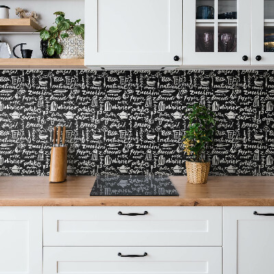 Samolepiace PVC obklady Čierne a biele kuchynské značky