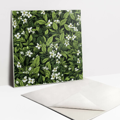 PVC obklady Biele kvety a listy