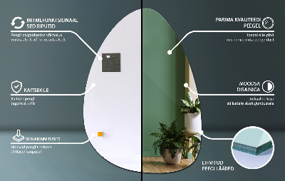 Nepravidelne zrkadlo Nástenné bez rámu