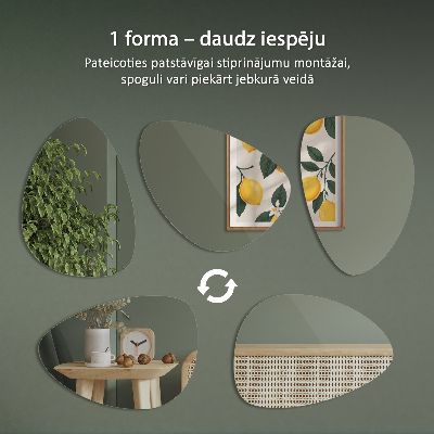 Nepravidelne zrkadlo Nástenné bez rámu