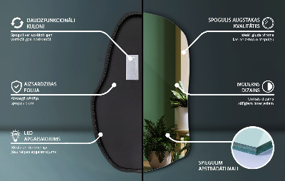 Organické zrkadlo s led osvetlením unikátne