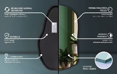 Organické zrkadlo s led osvetlením unikátne