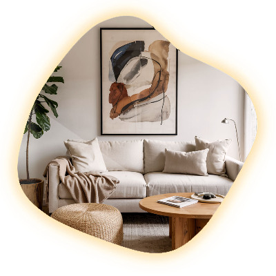 Nepravidelne led zrkadlo unikátny