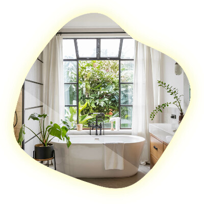 Nepravidelne led zrkadlo unikátny