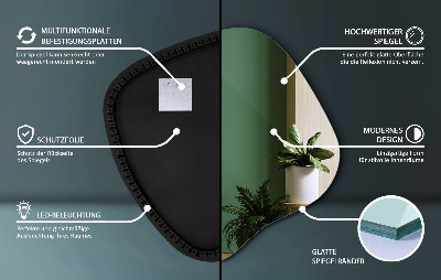 Nepravidelne led zrkadlo unikátny