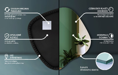 Nepravidelne led zrkadlo unikátny