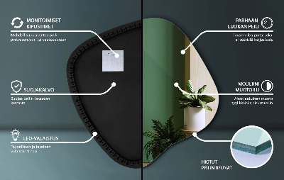 Nepravidelne led zrkadlo unikátny