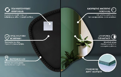 Nepravidelne led zrkadlo unikátny