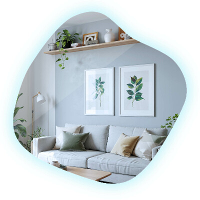 Nepravidelne led zrkadlo unikátny