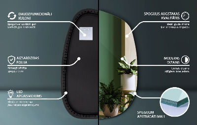 Exkluzívne LED zrkadlo s jemnými líniami