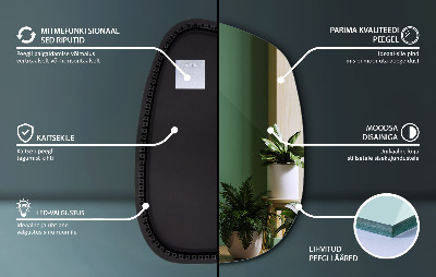 Exkluzívne LED zrkadlo s jemnými líniami