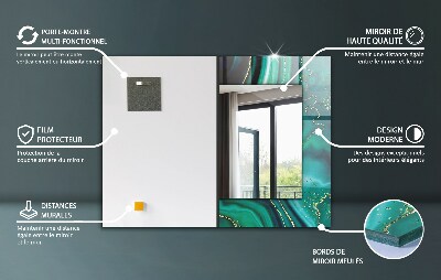 Dekoračné zrkadlo na stenu Farebný geometrický vzor