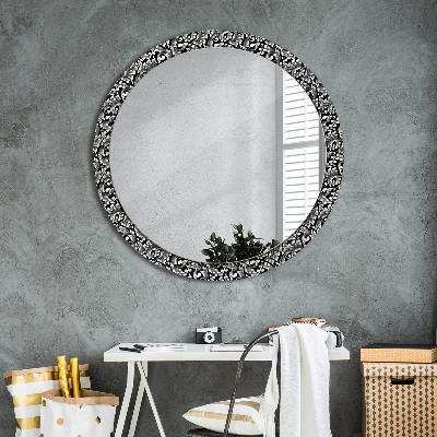 Kulaté zrcadlo tištěný rám Ornament