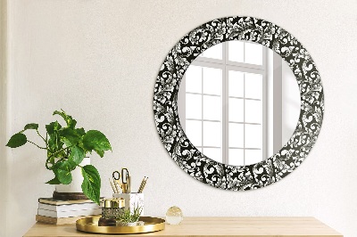 Kulaté zrcadlo tištěný rám Ornament