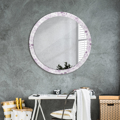 Kulaté zrcadlo tištěný rám Lebky