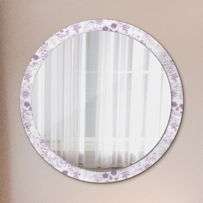 Kulaté zrcadlo tištěný rám Lebky