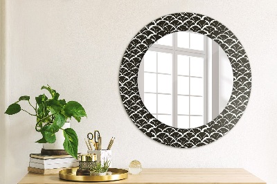 Kulaté dekorativní zrcadlo na zeď Orientální stupnice