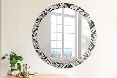 Kulaté zrcadlo s dekorem Kolibřík