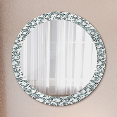 Kulaté zrcadlo tištěný rám Mraky