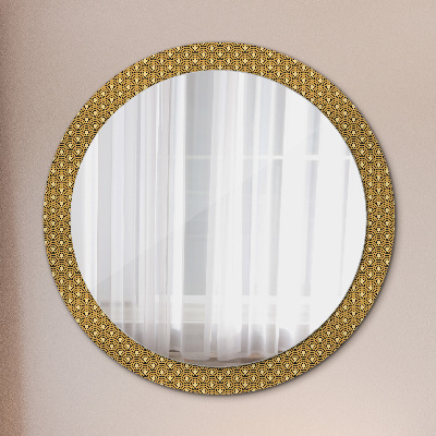 Kulaté zrcadlo s dekorem Deco vintage