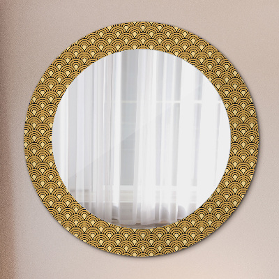 Kulaté zrcadlo s dekorem Deco vintage
