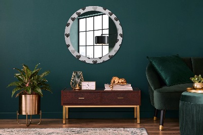 Kulaté dekorativní zrcadlo na zeď Abstraktní srdce