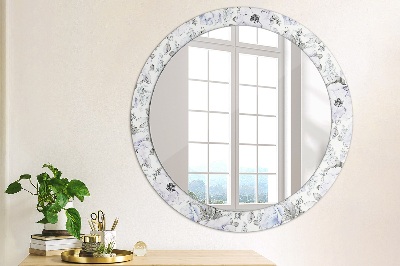 Kulaté dekorativní zrcadlo na zeď Modré růže
