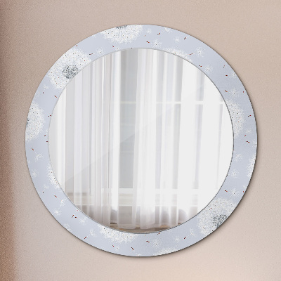Kulaté zrcadlo s dekorem Pampelišky květiny