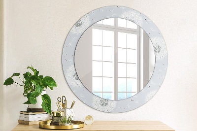 Kulaté zrcadlo s dekorem Pampelišky květiny