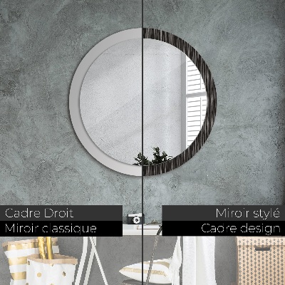 Kulaté dekorativní zrcadlo na zeď Abstraktní kovový