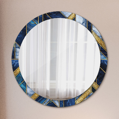 Kulaté dekorativní zrcadlo na zeď Moderní mramor