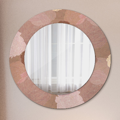 Kulaté zrcadlo s dekorem Složení růží