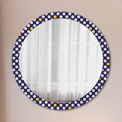Kulaté zrcadlo s dekorem Retro tečky
