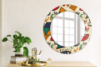 Kulaté dekorativní zrcadlo na zeď Popový umělecký styl
