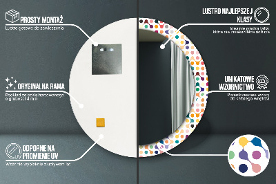 Kulaté dekorativní zrcadlo na zeď Bezproblémové vícenásobné