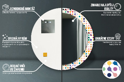 Kulaté dekorativní zrcadlo na zeď Bezproblémové vícenásobné