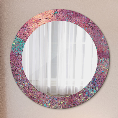Kulaté zrcadlo s dekorem Festival barev
